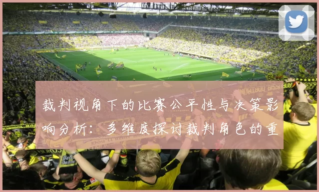 裁判视角下的比赛公平性与决策影响分析：多维度探讨裁判角色的重要性